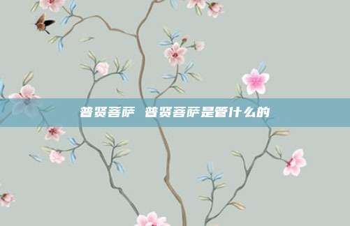 普贤菩萨 普贤菩萨是管什么的