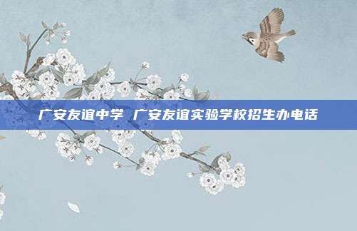 广安友谊中学 广安友谊实验学校招生办电话