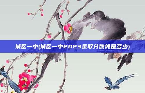 城区一中(城区一中2023录取分数线是多少)