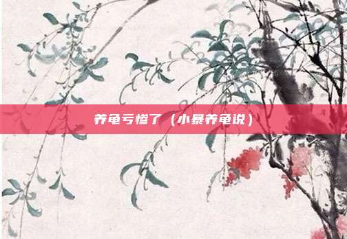 养龟亏惨了（小暴养龟说）