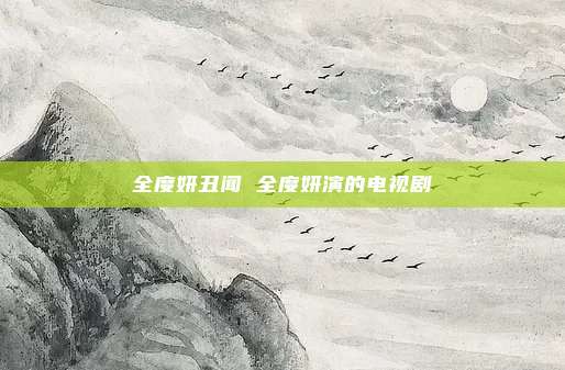 全度妍丑闻 全度妍演的电视剧