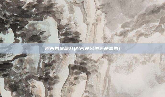 巴西国家简介(巴西是穷国还是富国)