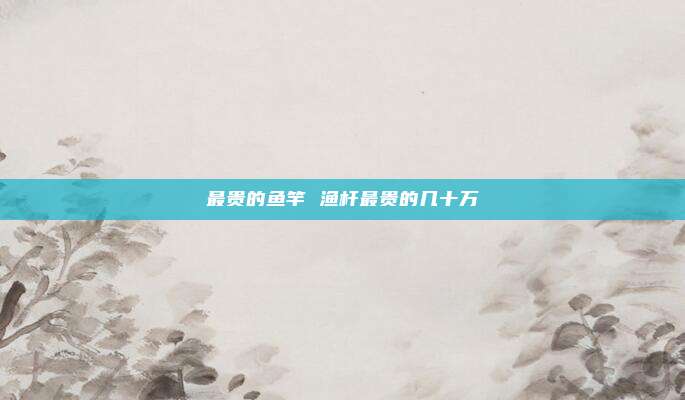 最贵的鱼竿 渔杆最贵的几十万