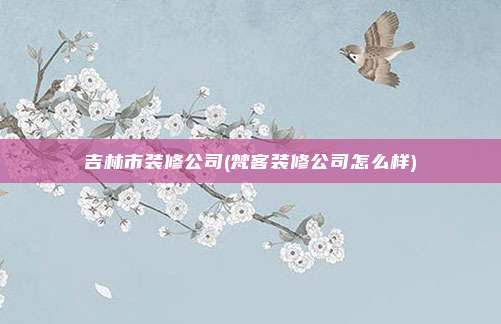 吉林市装修公司(梵客装修公司怎么样)