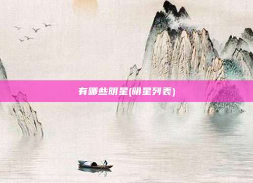 有哪些明星(明星列表)