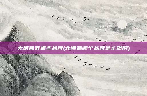 无碘盐有哪些品牌(无碘盐哪个品牌是正规的)