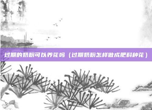 过期的奶粉可以养花吗(过期奶粉怎样做成肥料种花)