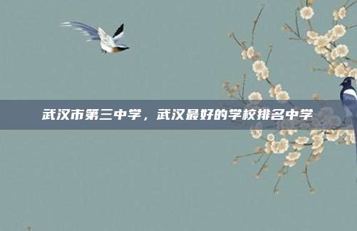 武汉市第三中学,武汉最好的学校排名中学