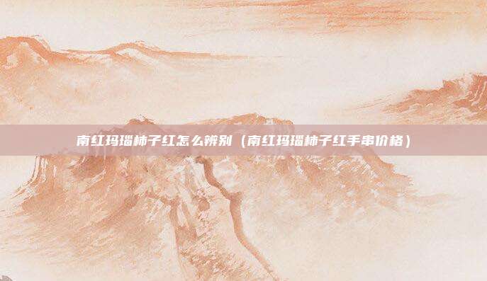 南红玛瑙柿子红怎么辨别（南红玛瑙柿子红手串价格）