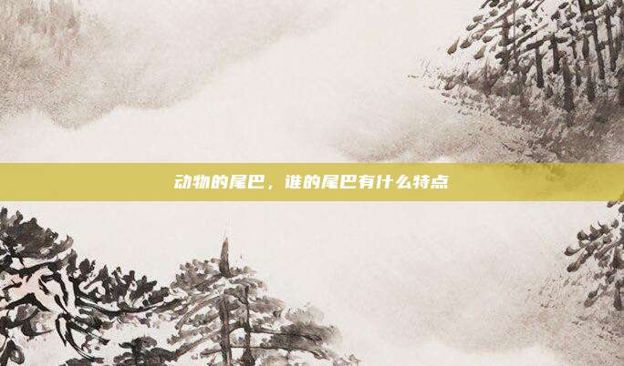 动物的尾巴,谁的尾巴有什么特点