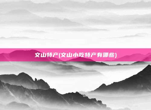 文山特产(文山小吃特产有哪些)