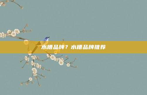 水槽品牌?水槽品牌推荐