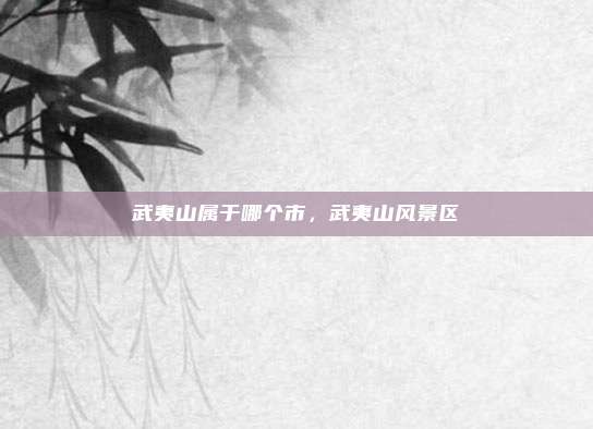 武夷山属于哪个市,武夷山风景区