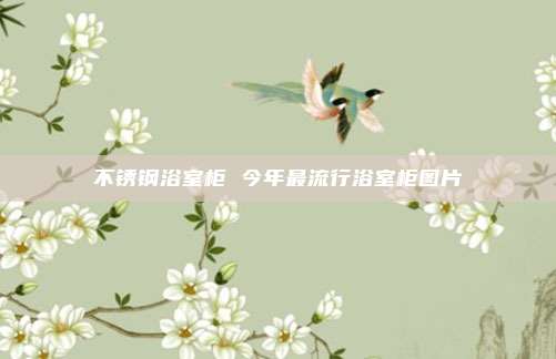 不锈钢浴室柜 今年最流行浴室柜图片