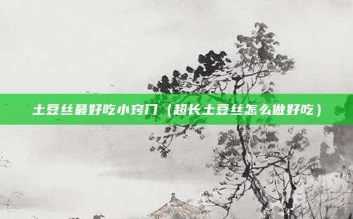 土豆丝最好吃小窍门（超长土豆丝怎么做好吃）