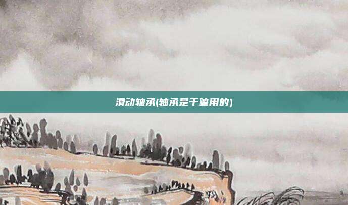 滑动轴承(轴承是干嘛用的)