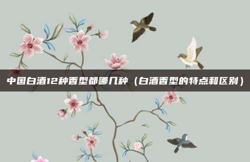 中国白酒12种香型都哪几种(白酒香型的特点和区别)