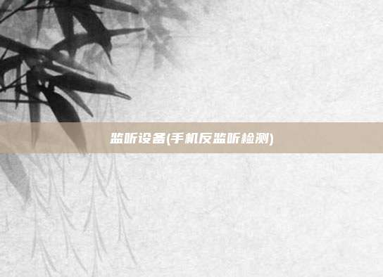 监听设备(手机反监听检测)