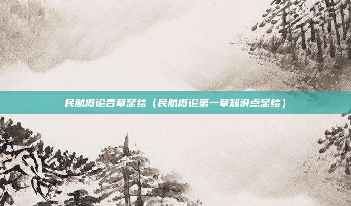 民航概论各章总结（民航概论第一章知识点总结）