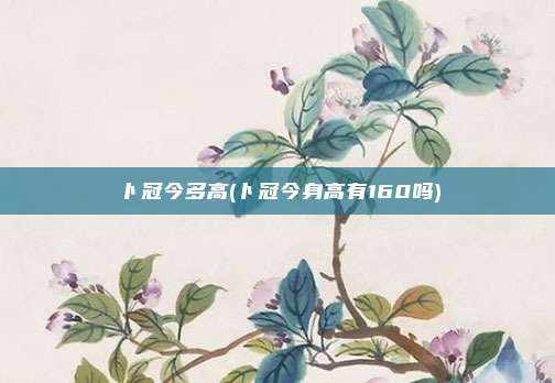 卜冠今多高(卜冠今身高有160吗)