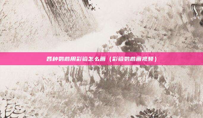 各种鹦鹉用彩铅怎么画（彩铅鹦鹉画视频）