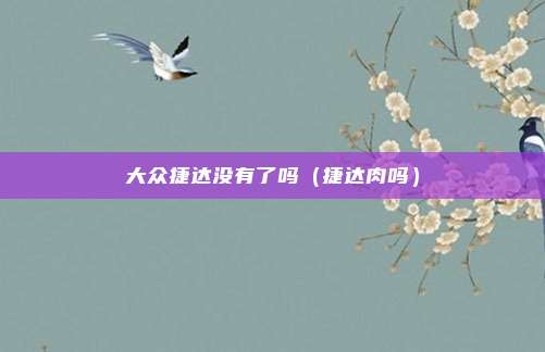 大众捷达没有了吗（捷达肉吗）