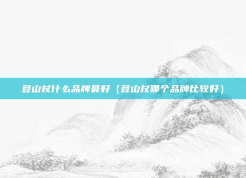 登山杖什么品牌最好（登山杖哪个品牌比较好）