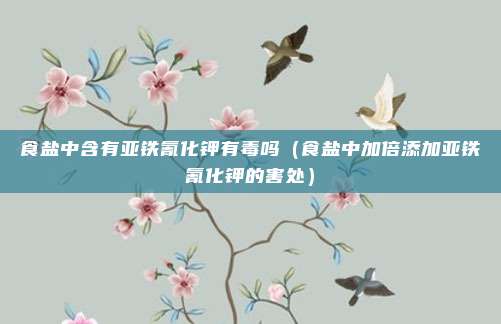 食盐中含有亚铁氰化钾有毒吗（食盐中加倍添加亚铁氰化钾的害处）