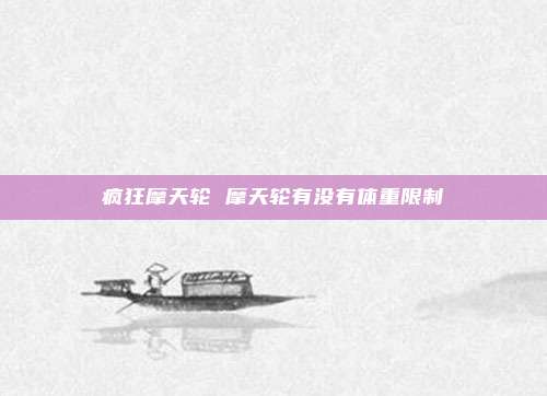 疯狂摩天轮 摩天轮有没有体重限制