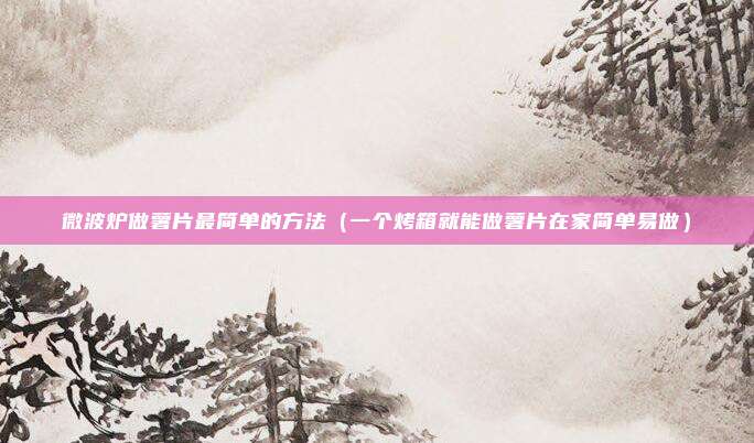 微波炉做薯片最简单的方法（一个烤箱就能做薯片在家简单易做）