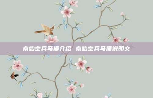 秦始皇兵马俑介绍 秦始皇兵马俑说明文
