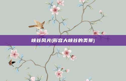 峡谷风光(形容大峡谷的美景)
