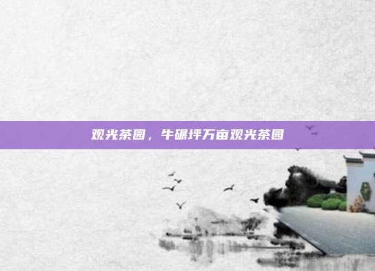 观光茶园,牛碾坪万亩观光茶园