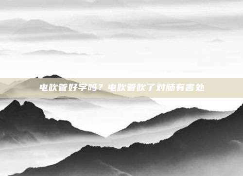 电吹管好学吗?电吹管吹了对肺有害处