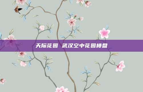 天际花园 武汉空中花园楼盘
