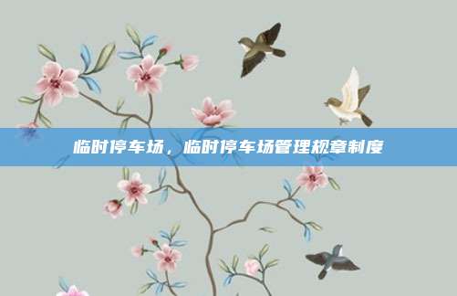临时停车场,临时停车场管理规章制度