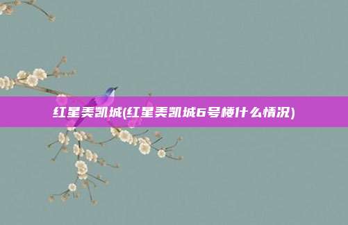 红星美凯城(红星美凯城6号楼什么情况)