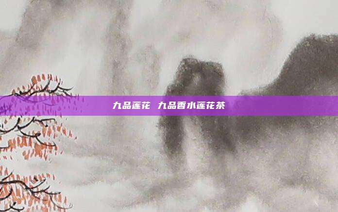 九品莲花 九品香水莲花茶
