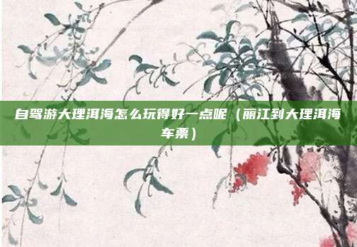 自驾游大理洱海怎么玩得好一点呢（丽江到大理洱海车票）