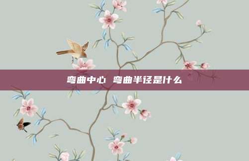 弯曲中心 弯曲半径是什么