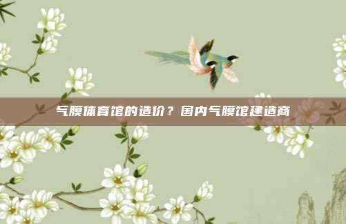 气膜体育馆的造价?国内气膜馆建造商