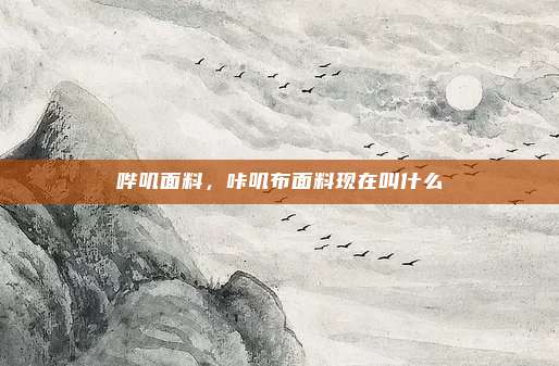 哔叽面料,咔叽布面料现在叫什么