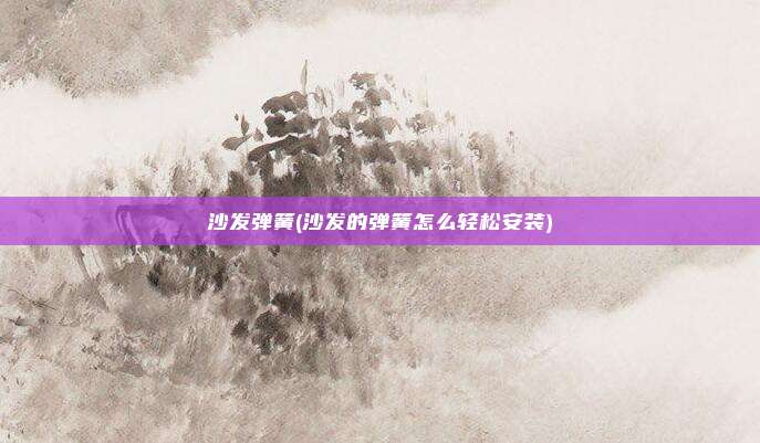 沙发弹簧(沙发的弹簧怎么轻松安装)