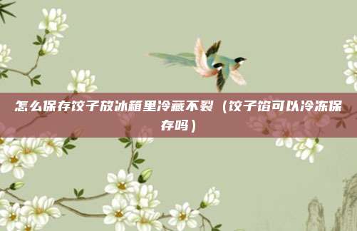 怎么保存饺子放冰箱里冷藏不裂（饺子馅可以冷冻保存吗）