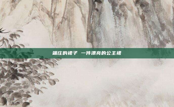 端庄的裙子 一件漂亮的公主裙