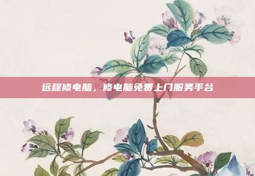 远程修电脑,修电脑免费上门服务平台
