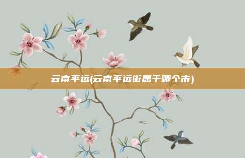 云南平远(云南平远街属于哪个市)