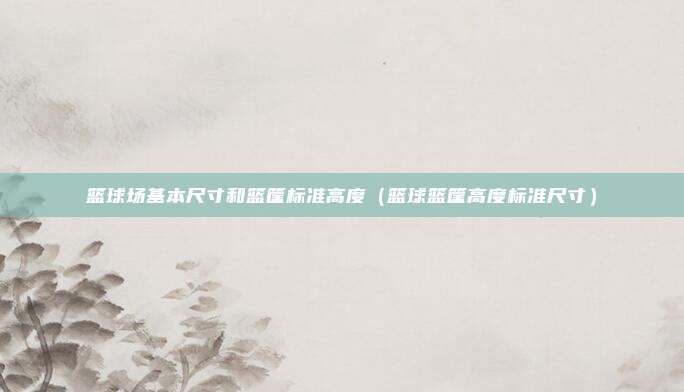 篮球场基本尺寸和篮筐标准高度（篮球篮筐高度标准尺寸）