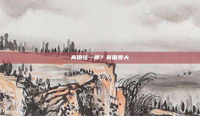 真田弦一郎?真田贵大
