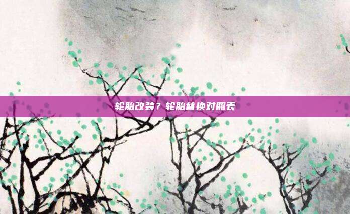 轮胎改装？轮胎替换对照表